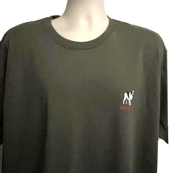 Big Dogs Army Green Double Graphic T-Shirt 2XL Novelty Funny Preshrunk Cotton - Picture 4 of 6